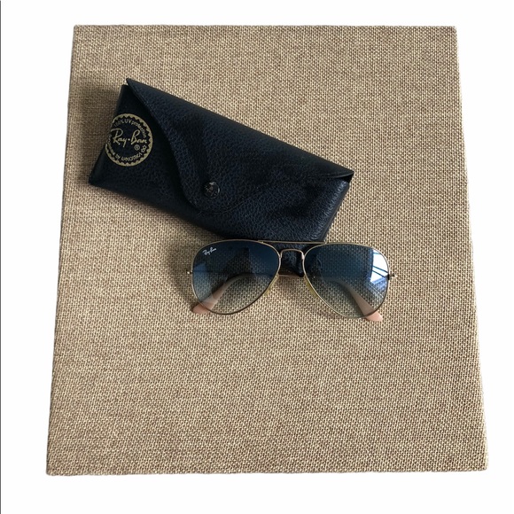 Ray Ban Aviator Mini | Gold with Blue Lens - Picture 1 of 4